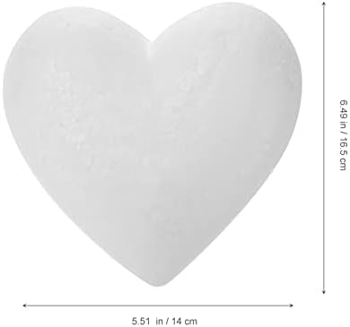 Pretyzoom Depor לבנה קצף לב לבן 4 pcs קצף מלאכה לבבות לב לב עם דוגמניות בצורת לב, קישוט לב לחתונה יום