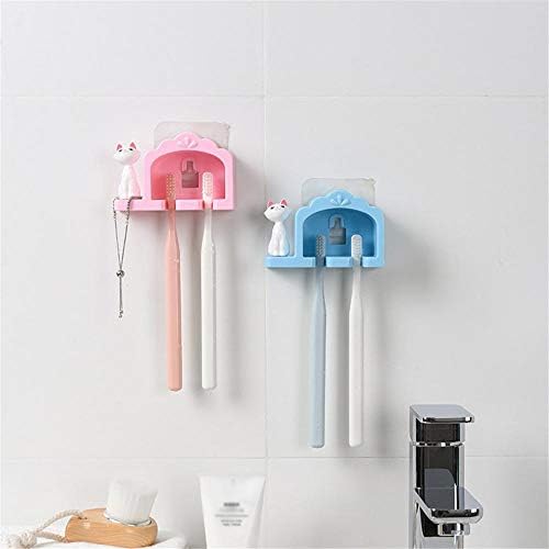 Tfiiexfl מצויר מצויר מברשת שיניים כפול מחזיק קיר רכוב על אמבטיה רכוב על אמבטיה מוצרי אמבטיה מוצרי אמבטיה