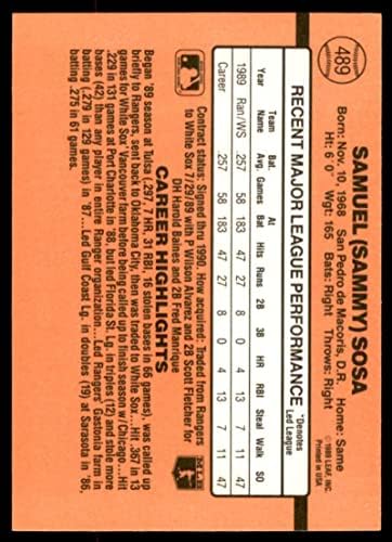 כרטיס טירון של סמי סוסה 1990 דונרוס 489