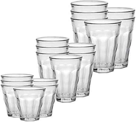 דוראלקס פיקארדי 18 חתיכה ברור מזג זכוכית כלי שתייה וכוס כוס סט עבור יין, תה, מים, וקוקטיילים