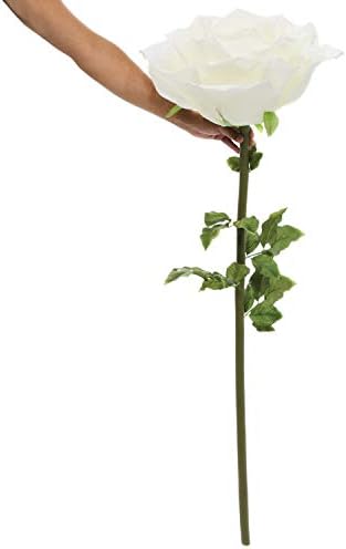 ורדים מלאכותיים גדולים עם עלים ירוקים כהים לזר יפה או לשימוש יחיד - פרחים מלאכותיים ורדים למסיבות, חתונות