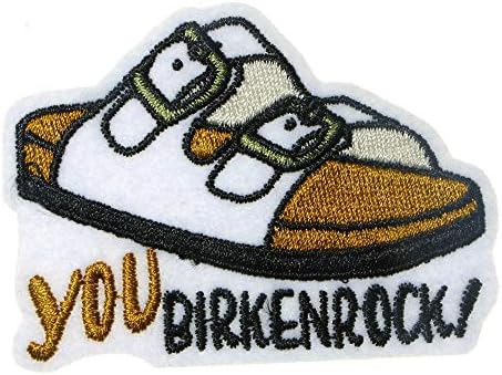 JPT - נעלי סנדלים של Birkenrock Applique Applique Applique ברזל/תפור על טלאים תג לוגו חמוד תיקון על
