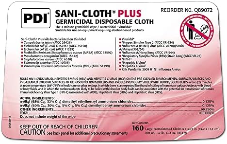 PDI SANI -Cloth Plus - בד חד פעמי גדול נבט - מיכל 160 ספירות