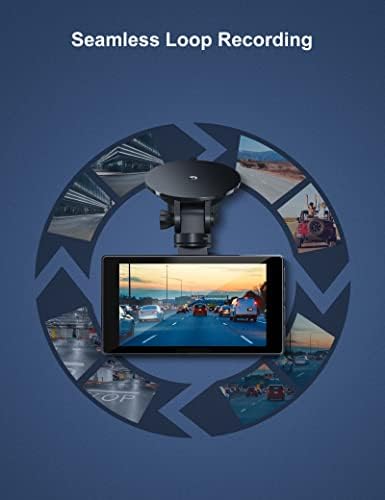 מצלמת מקף קדמית ואחורית אלחוטית - מצלמה כפולה של Surfola למכוניות מלאות HD 1080p עם 3 אינץ ', מצלמת