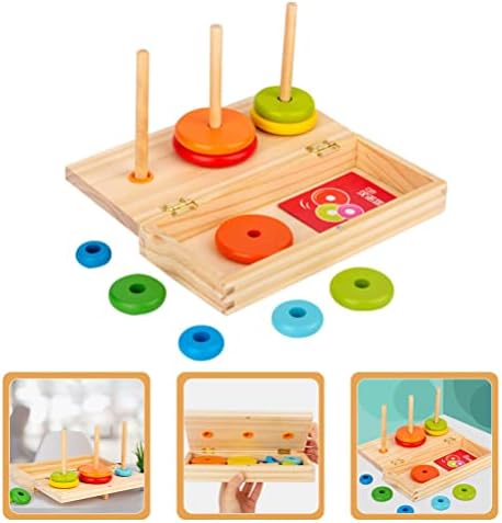 צעצוע של צעצועים ערימת צעצועים עץ קשת טבעת טבעת טבעת מעץ טבעת עץ צעצועים מוטוריים חינוכיים צעצועים חינוכיים