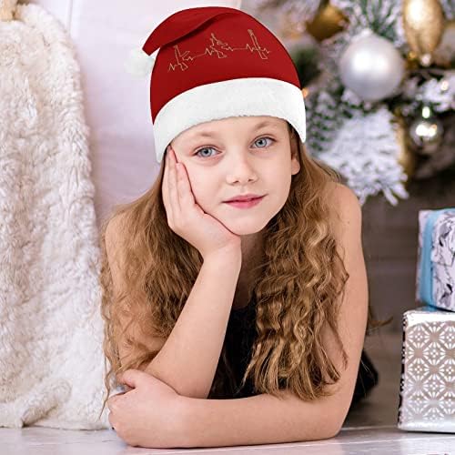 אקדח פעימות לב חג המולד כובע רך קטיפה סנטה כובע מצחיק כפה עבור חג המולד לשנה חדשה חגיגי מפלגה