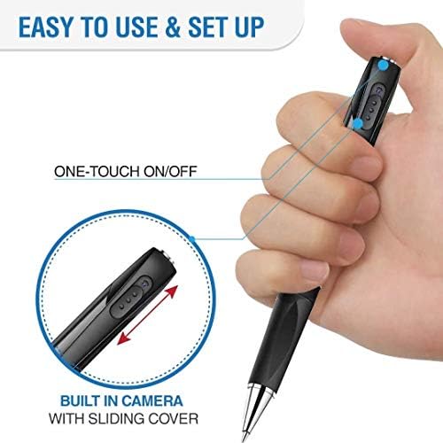 עט מצלמת Spyshop עט 1080p-mini עט וידאו מקליט מצלמת מצלמה ניידת תמיכה במצלמת כיס נייד 32 ג'יגה-בייט
