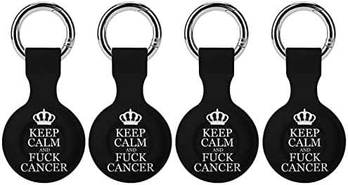 לשמור על קור רוח ולזיין סרטן מגן מקרה תואם עבור איירטאג עם מפתח טבעת אנטי אבוד איתור סיליקון מחזיק עבור ארנק