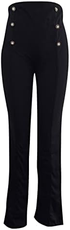 מכנסי טרנינג כושר מותניים מוצקים אופנה חתוכה רגליים מגף מכנסיים נשים מזדמנים מכנסיים מכנסיים רופפים