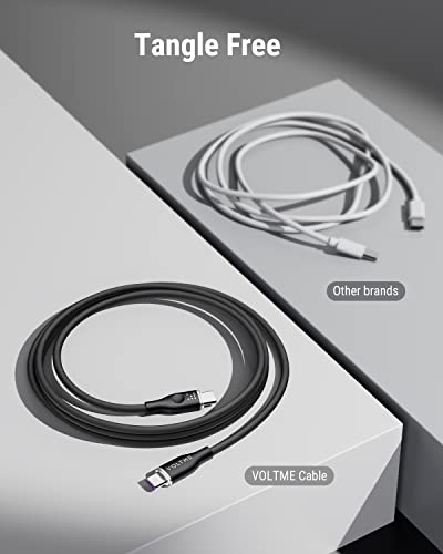 Voltme 100W כבל USB C כפול C, כבל USB 2.0 E-Marker מסוג C, כבל טעינה 6ft עבור MacBook Pro, iPad