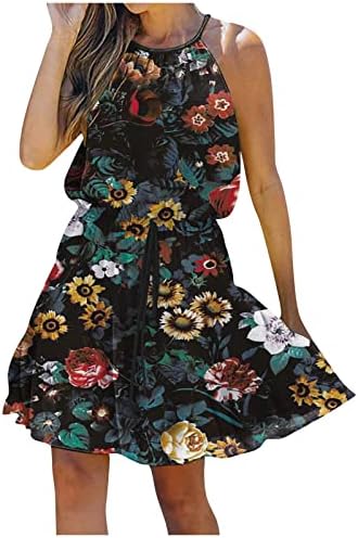 שמלות כנסיית פרגירן לנשים 2023, אופנת נשים מתלה מזדמן שמלת חולצה מודפסת פרח מודפס