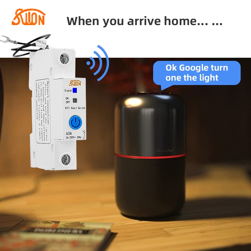1p Elink Wifi מפסק חכם מתג מסילה חכם טיימר שלט רחוק שליטה קולית Alexa Echo ו- Google Home for Smart Home