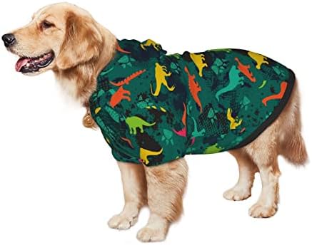 דינוזאורים צבעוניים קפוצ'ונים כלבים עמידים סוודרים קישוט תלבושת אופנה וחמים לכלב בינוני גדול
