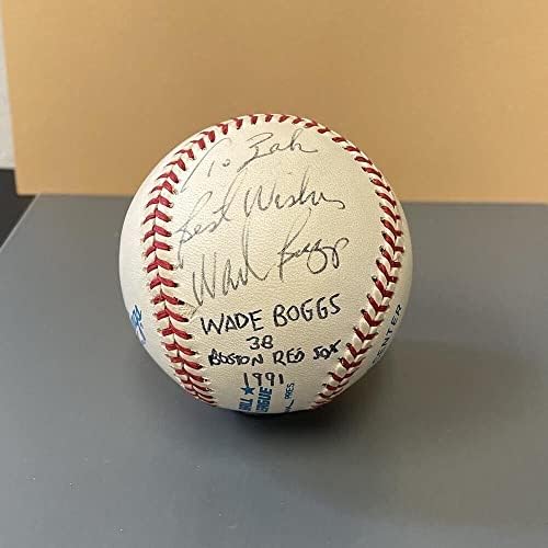 ווייד בוגס חתם לזאק, איחולים הכי טוב OAL B בייסבול חום אוטומטי W B&E הולוגרמה - כדורי בייסבול חתימה