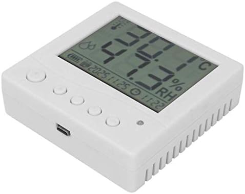 מד טמפרטורה ולחות חיצונית של וולנוטה דיגיטלית עם חיישן, מסך LCD גדול, תחזית מזג אוויר, שעון מעורר