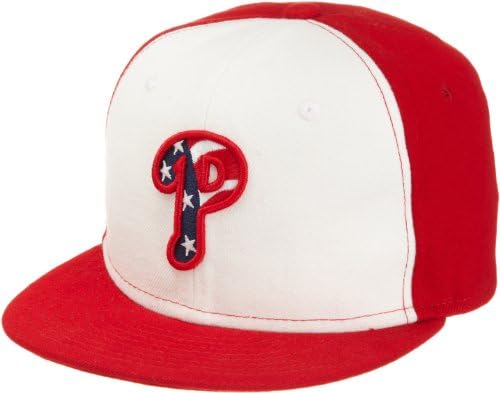 ליגת הבייסבול של פילדלפיה פילליס 2011 כוכבים ורצועות 5950 כובע נוער, סקרלט / לבן, 6 1/2