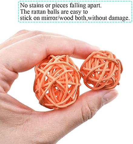 HAO Pro Rattan Ball כדורי קערה נצרים מילוי אגרטל 3 סמ בקוטר 4 סמ קישוטי סריגה ביד מקיף בשכבות קו צלול גוף