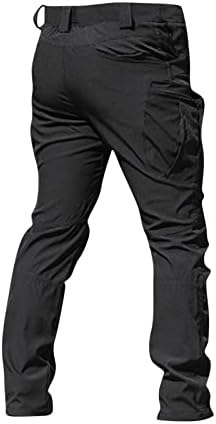 מכנסי ymosrh khaki Mens Mens רגועים מכנסיים מאוורר צבאי ix7 ריבוי כיס סופר מכנסיים קלים גברים גדולים וגבוהים