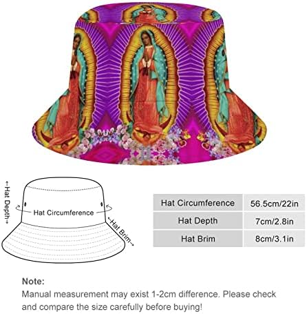 גבירתנו מגוואדלופה הבתולה מרים כובע עיצוב ייחודי כובע חוף כובע דלי שוחרר בגברים לנשים