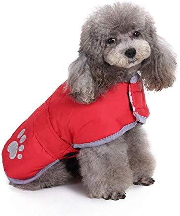ליאו הפיך כלב חורף מעיל חם כלב הלבשה לחיות מחמד חורף מעיל קטן בינוני גדול כלבים אדום - נוסף קטן