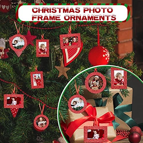 30 חתיכות לחג המולד קישוטי מסגרת תמונה קישוטי מסגרת תמונה קישוטי מסגרת תלייה קישוטי מסגרת תמונה