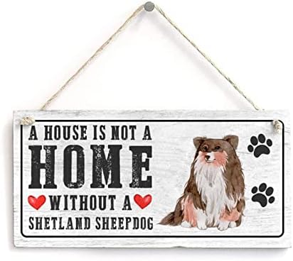 רועה כלב עץ שלט עץ ציטוט הומוריסטי בית הוא לא בית ללא חובב כלבים חותם על חווה בית חווה בית חווה מודרני דלת