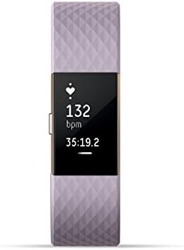 מטען Fitbit 2 דופק + צמיד כושר, מהדורה מיוחדת, זהב ורד לבנדר, גדול