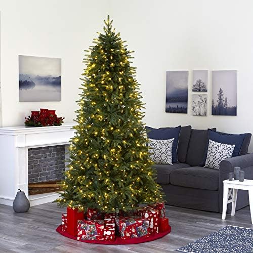 כמעט טבעי 8ft. עץ חג המולד המלאכותי של Vancouver Fir מראה טבעי עם 700 נורות LED ברורות ו 3470 ענפים הניתנים