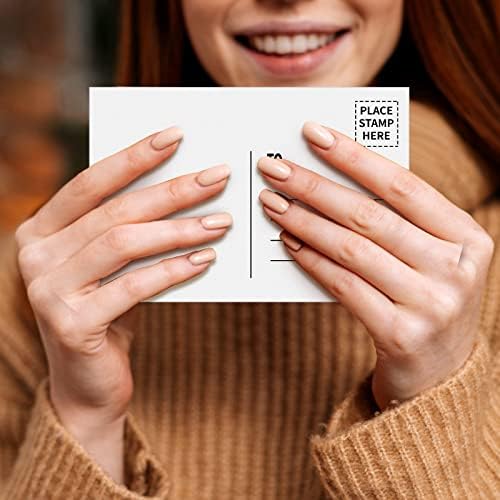 סברי 300 חבילות גלויות ריקות לדיוור 4 על 6 כרטיסי דואר ריקים לבנים הניתנים לדיוור נייר בתפזורת הפוך גלויות להדפסה