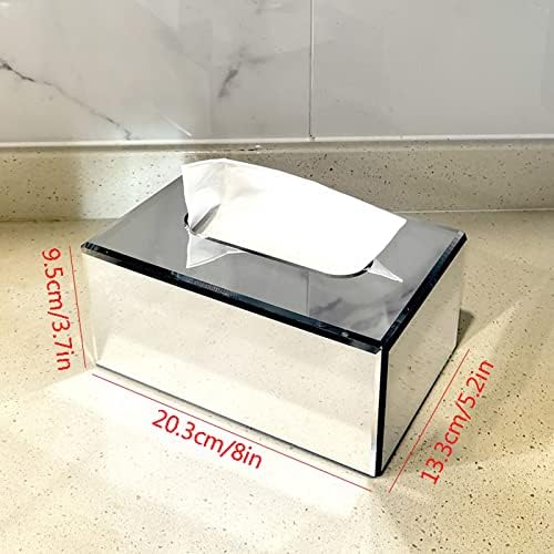 קופסת רקמות/מחזיק יצירתית קופסת רקמות מלבנית אקרילית מתאימה לסלון חדר שינה מלון מלון משרד קופסאות נייר מדף