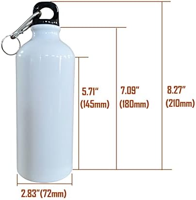 Intsupermai 20 יחידות 600 מל סובלימציה מצופה ריק מצופה אלומיניום בקבוק מים לבקבוק ספורט לבן העברת סובלימציה