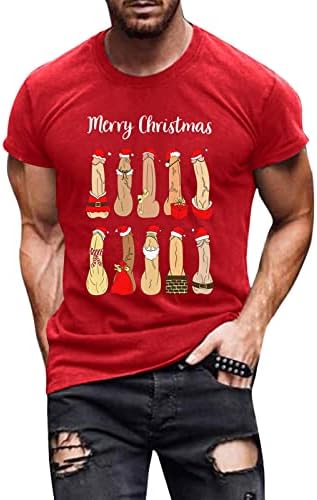 חולצות טריקו של שרוול קצר של ZDDO לחג המולד, תלבושות מעצבות הדפסת חג המולד מכוערות אימון גרפי מצחיק