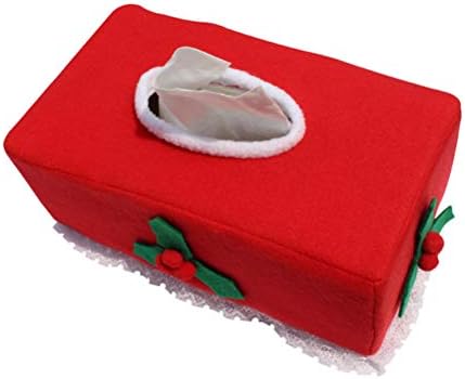קישוטים לחג המולד של Amosfun סגנון חג חג מולד סגנון מורגש מחזיק קופסת רקמות