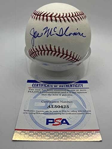 ג'ו מקילוויין דטרויט טייגרס חתום על חתימה רשמית MLB בייסבול PSA DNA - כדורי בייסבול עם חתימה