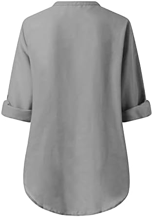 חולצת נשים 2023 קצרה 1/2 שרוול עמוק V שיפון צוואר בסיסי רופף בכושר רגוע כושר טרקלין חולצה טופ חולצה לבנות