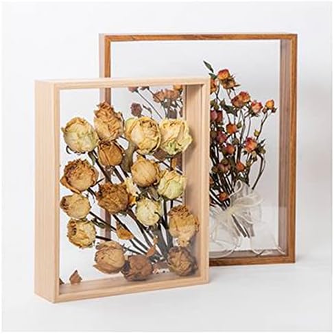 מסגרת צילום פרח מיובש מעץ, מסגרת קופסת צללה 8 x 10 תצוגת צללים מסגרת תמונה מסגרת פרחים מיובשת תצוגה