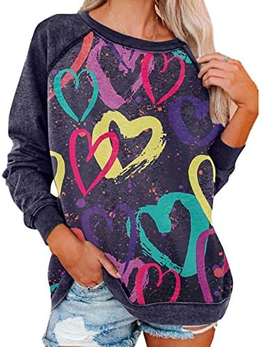 ג'ג'אבי נשים חמוד אהבה הדפסים דפוסים גרפיים סוודרים