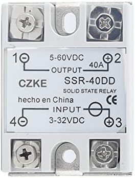 FACDEM ממסר מצב מוצק SSR 10DD 25DD 40DD DC בקרה DC ​​מעטפת לבנה שלב יחיד ללא כיסוי פלסטיק 3-32V DC קלט DC