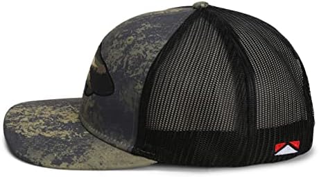 שקיעה פורל 6-פנל רשת חזרה לטוס דיג כובע פורל דגי הר צללית כובע