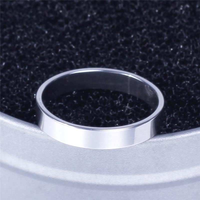 טבעות קולסו 316 ליטר 4 מ מ טבעת רצועה זעירה לגברים ואישה אופנה טבעת זנב כסף-80275