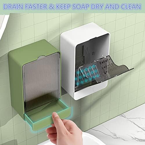 מנות סבון חדר אמבטיה של הנקלנט, מחזיק סבון בר -בר 2 עם קיר סבון רכוב קיר למקלחת, אמבטיה, כיור מטבח, שמור על סורגי