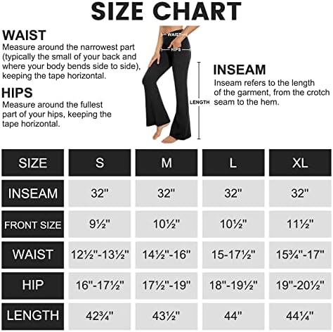 מכנסי יוגה שחורים של Esoft נשים עם כיסים, חותלות התלקחות מקרוס -מקרוב במותניים גבוהות