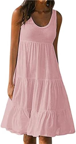 שמלות קיץ Zefotim לנשים 2023 שרוול קצר/שרוולים פרחוני או צוואר מידי רופף כושר חוף שמלת חולצת שמש