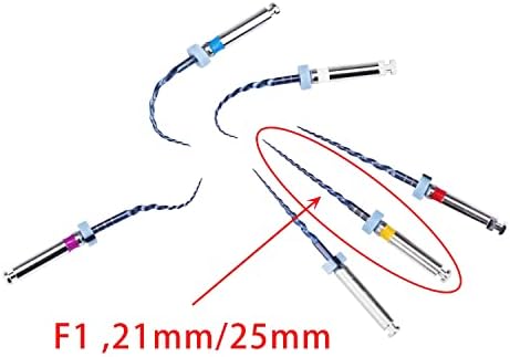 6PCS/Pack F1 קבצי אנדו אנגיאן השתמש בקבצים 21 ממ/25 ממ NTIT קבצים כחולים קבצים אנדודונטיים קבצים חום הפעלת