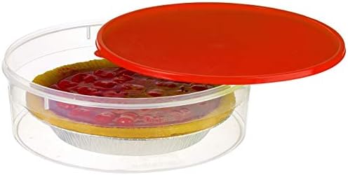 2 מארז-זילפו פלסטיק עגול מזון אחסון מכולות עם מכסה, 10.5 מכוסה עוגת שומר, חג המולד קוקי, הקאפקייקס