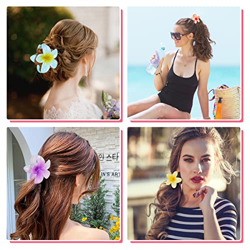 פרח טופר קליפים, טורי 7 יחידות גדול פרח שיער טופר קליפ עבור נשים בנות עבה שיער, חמוד שיער קליפים