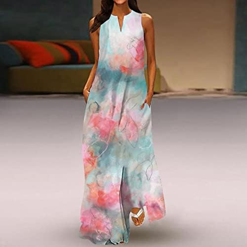 שמלות קיץ לנשים 2023 עם כיסים מרובי צבע מלא/קרסול אורך שרוולים פרחים פלוריים בתוספת שמלת קוקטייל בגודל