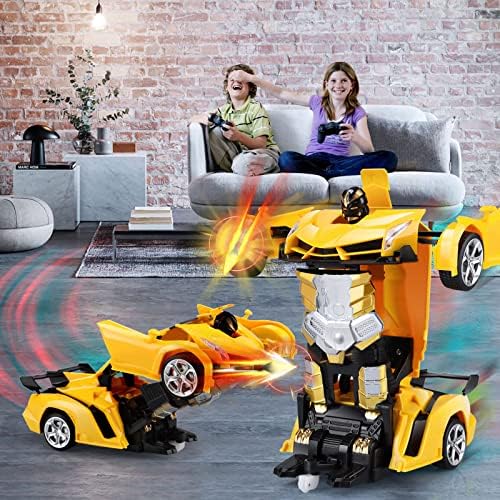 צעצועי מכוניות שלט רחוק - שינוי מכוניות RC לצעצועים לילדים ונערים - טרנספורמציה של כפתור אחד והסחף מסתובב 360