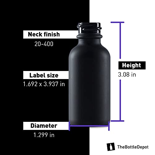 מחסן הבקבוקים 8 צבעים הועיל בתפזורת 24 מארז 1 עוז בקבוקי זכוכית חלבית שחורה עם טפטפת; כמות סיטונאית