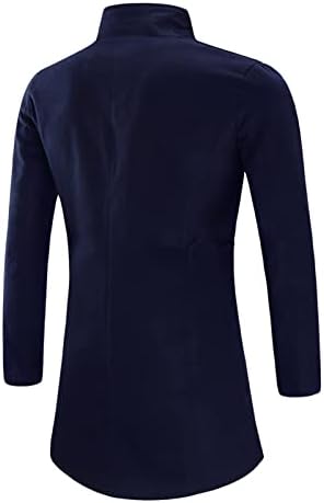 ADSSSDQ שרוול ארוך אופנה מעילי סתיו מעילים עובדים טוניקה נוחה לבוש חיצוני עבה דש רך מוצק עם כפתורים 5